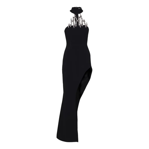 David Koma Crystal-embellished Haltnerneck Gown - Picture 3 of 6